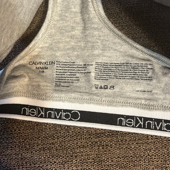 New Calvin Klein Girls Bralette Bundle of 2 - Size Medium 7/8 in Heather Grey - Picture 4 of 10